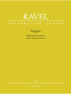 Ravel, Maurice Tzigane Concert rhapsody for violin and piano