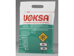 Противогололедный реагент Uoksa Двойной контроль с мраморной крошкой до -25°C 5 кг