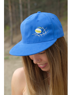 Кепка с прямым козырьком синяя (мяч пляжный)