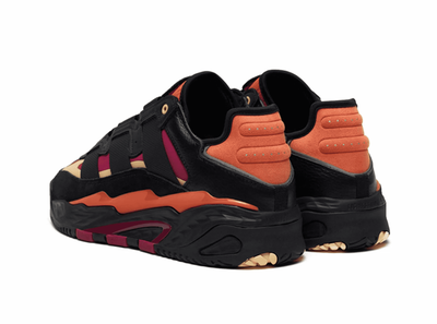 Adidas Niteball Black Power (Черные с красным) сбоку