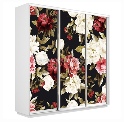 Шкаф-купе Трио-Фото (Пионы) 1800*450*2200