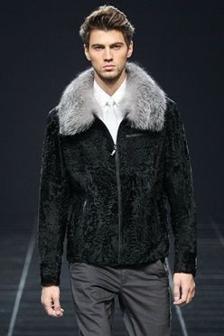 Шуба куртка мужская зимняя , натуральный мех каракуль арт. Ми-008