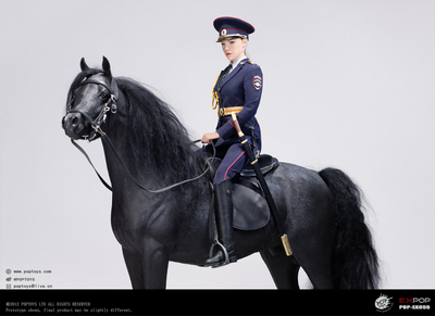 Служебный конь МВД РФ - Коллекционная ФИГУРКА 1/6 Russian Police Force Horse (EX057) - POPTOYS