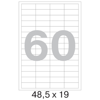 Этикетки самоклеящиеся Promega label 48,5х19 мм/60 шт. на листе А4 100 листов в упаковке