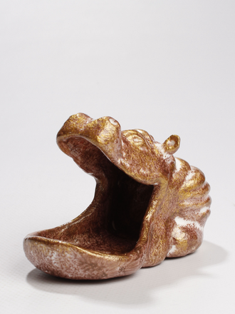 СУВЕНИР "Добрый бегемот 2" золотисто-бежевый