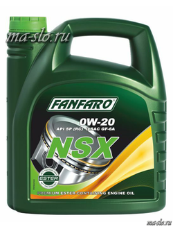 МОТОРНОЕ МАСЛО FANFARO NSX 0W-20 4л