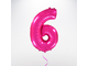 Цифра фольгированная, фуксия (102см)