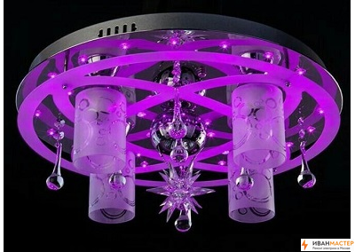 Монтаж люстры с пультом в частном доме ИВАНМАСТЕР