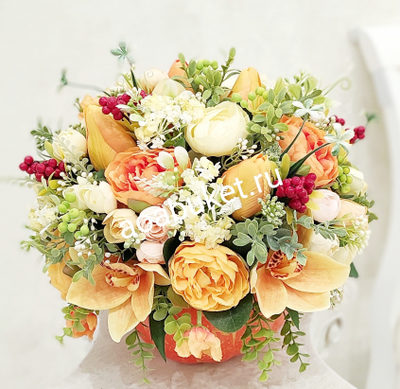 Композиция Осенняя в тыкве  № ОФ002