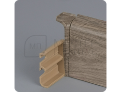 Плинтус из дюрополимера Comfort Classic 80 дуб капучино с внутренним углом