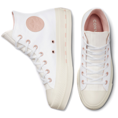 Кеды Converse Chuck Taylor All Star Lift белые высокие на платформе фото 6