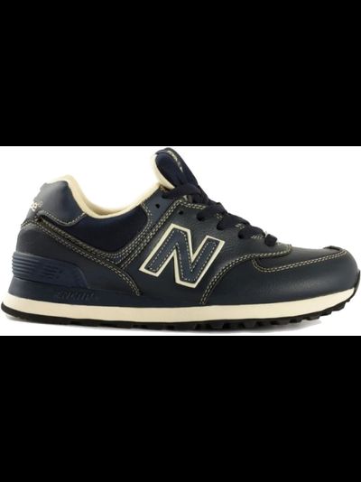 New Balance 574 Black Blue Leather