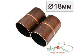 МАГНИТНАЯ ЗАСТЁЖКА "ЦИЛИНДР" -18мм - АНТИЧНАЯ МЕДЬ