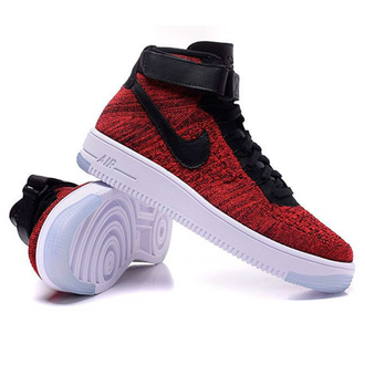 Nike Air Force ultra flyknit бордовые c черным (42-45) Арт. 020F-A