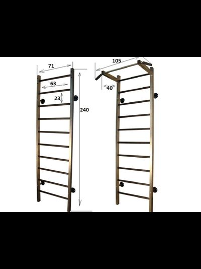 Шведская стенка PRO с турник-брусьями PRO