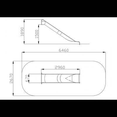 4.1500.01 Горка 1500 желоб