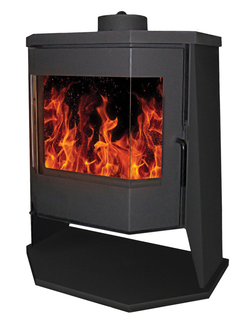 Печь-камин БАВАРИЯ ПАНОРАМА ПРИЗМА с плитой