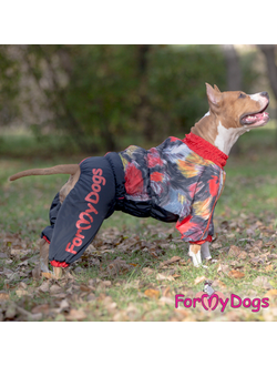 Комбинезон для крупных собак Черно-красный