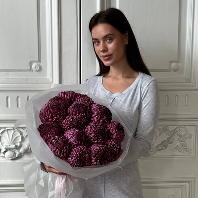 БУКЕТ ИЗ 15 ХРИЗАНТЕМ БИГУДИ