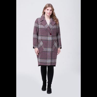 Модико пальто клетка весна - осень 20510 фото