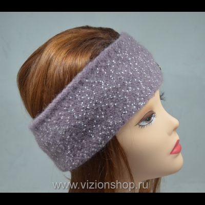 Повязка на голову с бисером Vizio Италия 4528 сиреневая