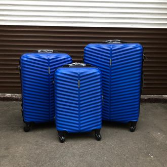 Пластиковый чемодан  Баолис синий размер L