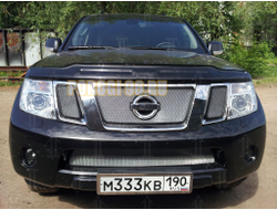 Защита радиатора Nissan Pathfinder (NAVARA) 2012-2014 chrome верх