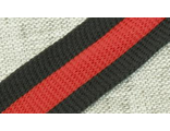 ЛАМПАСЫ №3  ш.4,0 см (10м)  чёрная-красная-чёрная полосы