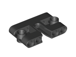 Technic, Pin Connector Block, Liftarm 1 x 3 x 5 with Cutout, Black (67139 / 6302094)