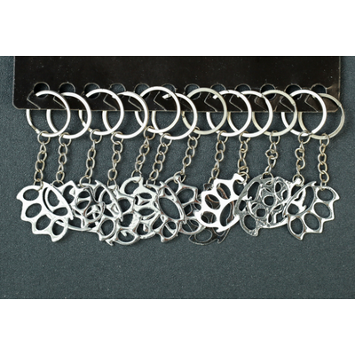 Брелок металл "Кастет", серебро: 4 х 3 х 0,2 см.