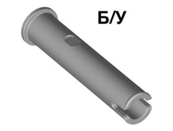 ! Б/У - Technic, Pin 3L without Friction Ridges with Stop, Light Bluish Gray (77765 / 6338962) - Б/У