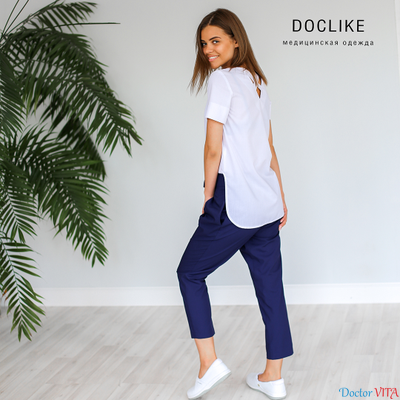 Брюки-бананы DOCLIKE DL216 Ниагара синие