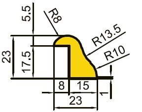 Комплект ножей для профильной обработки 50