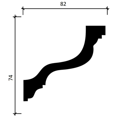 Потолочный плинтус DECOR-DIZAYN DD30, из дюрополимера, под покраску, ударопрочный, 2 метра