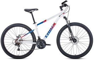 Горный велосипед TRINX M116, белый синий красный, рама 15