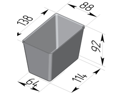 Хлебная форма 138 х 88 х 92 мм