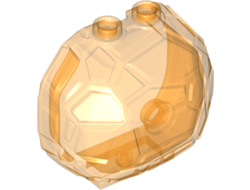 Rock Boulder, Vertical Half, Trans-Orange (23447 / 6159464)