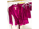 Домашняя одежда Виктория Сикрет 4в1 цвет бордово-розовый