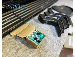 Подножки с подсветкой Toyota Land Cruiser 300 черные