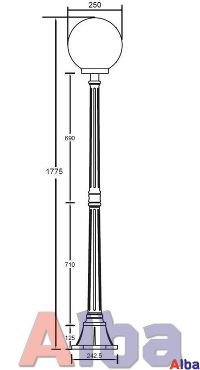 Globo 88208 S Парковый светильник