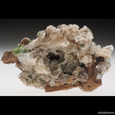 Конихальцит и кальцит. Цумеб. Намибия. 54*35*23мм.