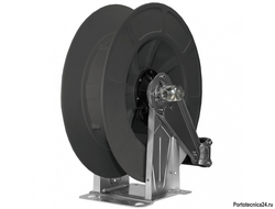 Барабан инерционный для шланга высокого давления, окрашенная сталь, крашенная сталь вместимость 3/8 15m, 275bar, 3/8внеш-3/8внеш. Шланг в комплекте