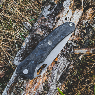 Складной нож Бизон сталь Elmax, рукоять карбон