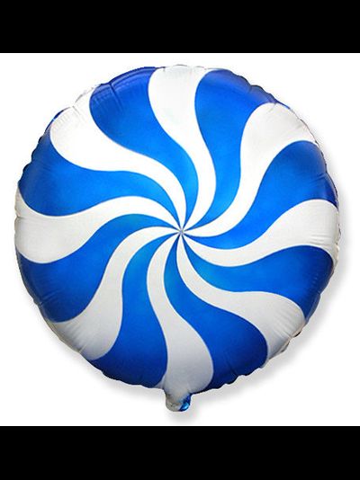 Фольгированный шар с гелием "Карамелька" синий 45 см