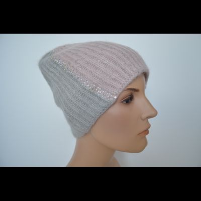 Vizio шапка 1641 CY розовая с серым