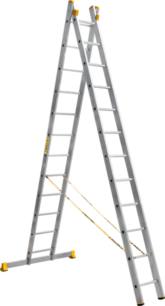 Алюминиевая профессиональная двухсекционная универсальная лестница