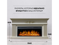 Линейный электрокамин Bergamo WTG