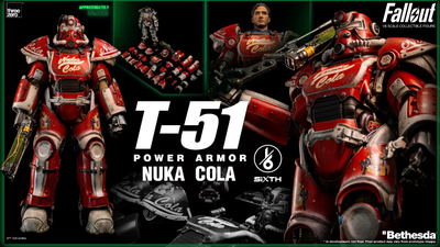 Силовая броня Т-51 "Нюка-Кола" (серия Fallout) - Коллекционная фигурка 1/6 Fallout T-51 Nuka Cola Power Armor (3Z07730W0) - Threezero