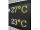 Светодиодное табло с отображением температуры воды и воздуха 19*35см (Размер А4)