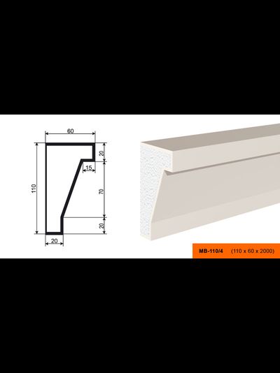 Фасадный молдинг из пенополистирола с покрытием LEPNINAPLAST (Лепнинапласт)  МВ-110/4